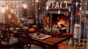 Rob Loves This Cozy Autumn Thanksgiving Fireplace For Tv S