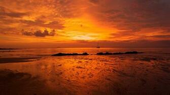 Burning Seascape High Definition Wallpaper HD