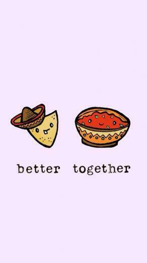 Salsa And Chips A Favorite Better Together Cute Food Drawings