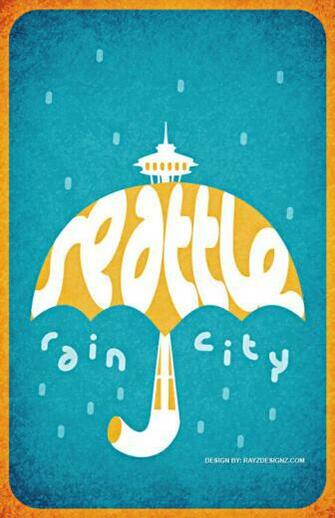 Seattle Rain City Poster Design By Rayz Designz Rayzdesignz