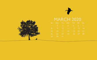 March Laptop Background Wallpaper Calendar Photo