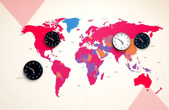 World Map Time Zones Wallpaper