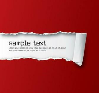 Ripped Paper Red Vector Graphic Cardboard Teared