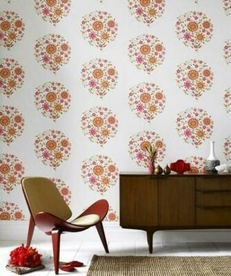 Retro Wallpaper Patterns And Interior Decorating Ideas With