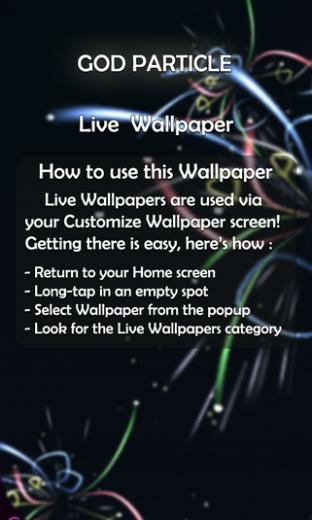 God Particle 3d Live Wallpaper Android