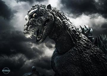 X Plus Gigantic Godzilla Out Of The Screen And Back In Again