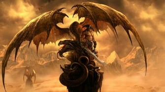 Warrior And Dragon Wallpaper