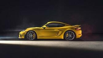 Yellow Porsche Cayman Gt4 Sports Car Ps4 Wallpaper