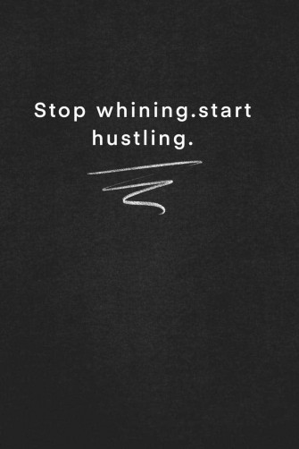 Minimalist Black Whining Quote Wallpaper