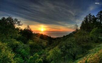 Mountain Sunset Wallpaper Nature