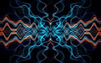 Wavy Blue Orange Wallpaper By Kittenkiss
