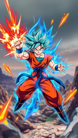 Goku Kaioken Mobile Wallpaper