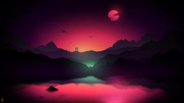Artwork Landscape Sky Mountain Nature Trees Snow Clouds