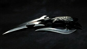 Double Blade Knives Black Close Up Knife Military