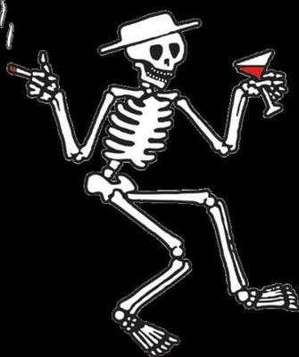 Distortion Skeleton Social Tattoo