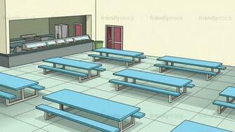 School Cafeteria Background Cartoon Vector Clipart Friendlystock
