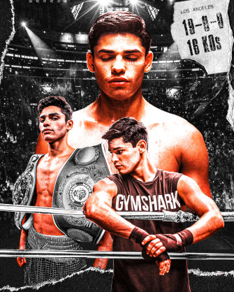 A Poster For The Boxing Match Between Two Men Wallpaper