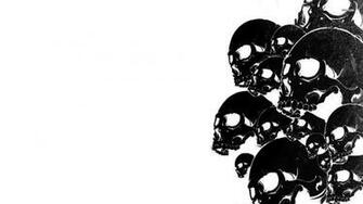 Black And White Skulls Wallpaper