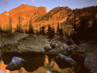 Peak And Lake Haiyaha At Sunrise Rocky Mountain National Park Colorado