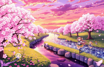 Pink Anime Wallpaper