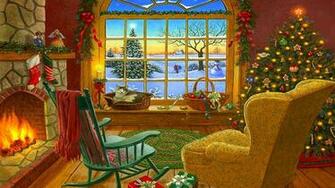 Cozy Christmas Cabin A Art
