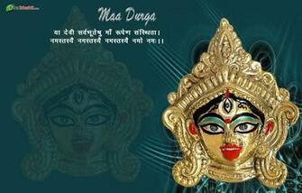 Wallpaper Background Durga Navratri Yellow Teal Red