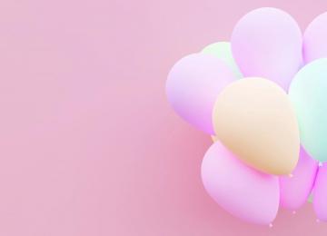 Pastel Balloon Background Stock Photo
