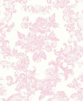 About Tea Rose M0756 Vintage Lace Pink Damask Wallpaper