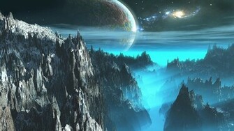 Mountain Scenery At Night Wallpaper