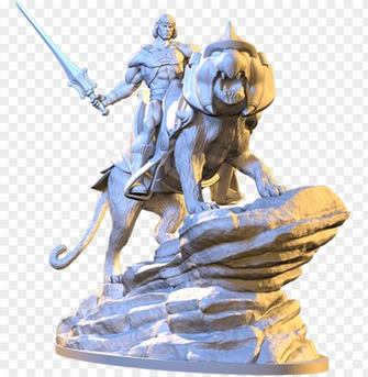 Diorama He Man And Battlecat Action Figure Png Image With