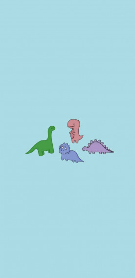 Cartoon Dinosaur Phone Wallpaper