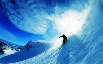 Skiing Over Snow Wallpaper HD