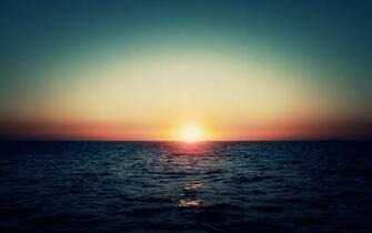 Sunset At Sea Desktop Pc And Mac Wallpaper