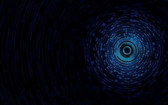Wallpaper Abstract Techno Blue Abstraction