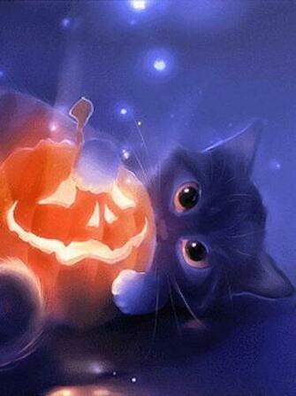 Julie Reilly On Halloween Funnies Cat