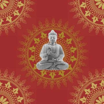 Bonbon Buddha Wallpaper Red Gold From I Love