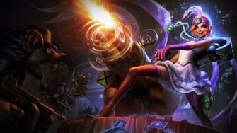 Jinx League Of Legends Lol Girl Mafia Skin Splash HD Wallpaper
