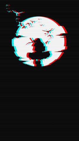 Itachi Glitch Phone Wallpaper Anime