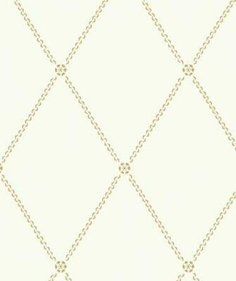Trellis Wallpaper White And Gold
