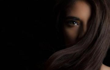 Wallpaper Look Girl Portrait Glamour Mystery Strand Image