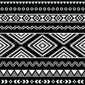 Aztec Print Wallpaper Black And White Tinkytyler Org Stock Photos