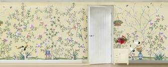 Wallpaper China Grace Silk Panel Chinoiserie