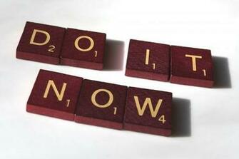 Do It Now High Resolution Photo Of Scrabble Letter Tiles