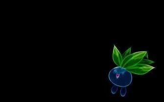 Oddish Minimalism Black Background Wallpaper