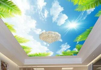 Cielo Nube Techo Wallpaper Pvc 3d Efecto Mural Vinilo