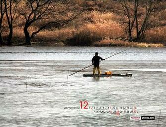Wallpaper Winter Scene In Korea Calendar