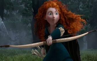 Cartoons Wallpaper Brave Merida With Bow