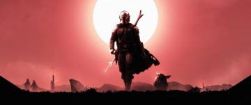 Soldier The Mandalorian Silhouette Art Wallpaper