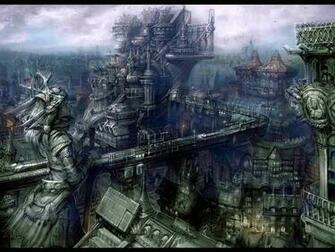 A Gothic City Night Computer Wallpaper Desktop