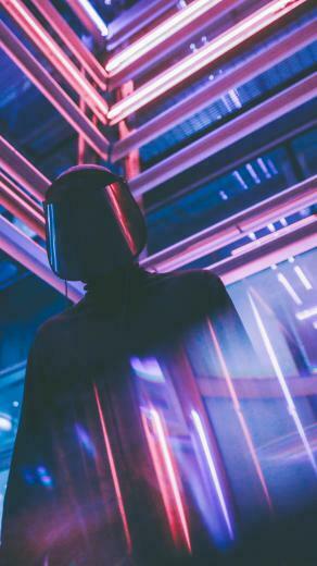 Wallpaper Mask Light Neon QHD Samsung Galaxy